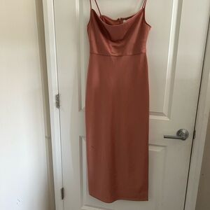 Sachin + Babi Brown Slip Midi Dress